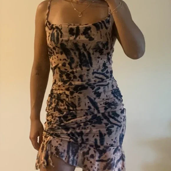 PrettyLittleThing | Dresses | Nwt Plt Mesh Ruched Bodycon Dress | Poshmark